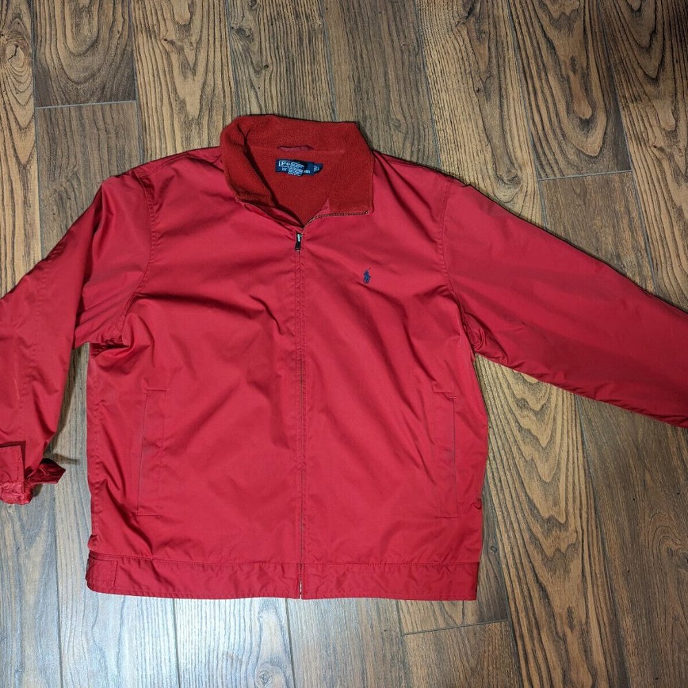 Vintage Polo Ralph Lauren Jacket Adult LARGE Red Full Zip Men's USA